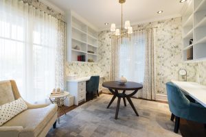 formal home office with 2 desk working spaces